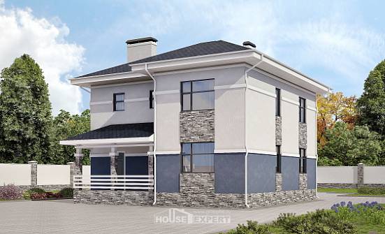 150-014-Л Проект двухэтажного дома, скромный дом из керамзитобетонных блоков Рязань | Проекты домов от House Expert