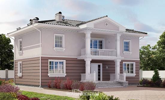 210-005-П Проект двухэтажного дома, красивый загородный дом из бризолита Рязань | Проекты домов от House Expert