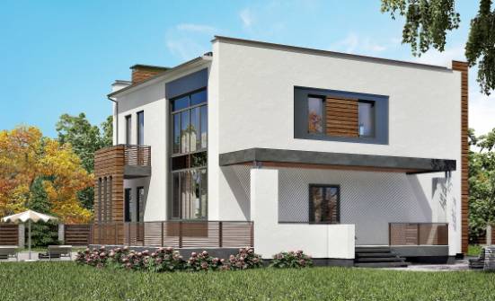 220-003-П Проект двухэтажного дома, гараж, красивый дом из керамзитобетонных блоков Сасово | Проекты домов от House Expert