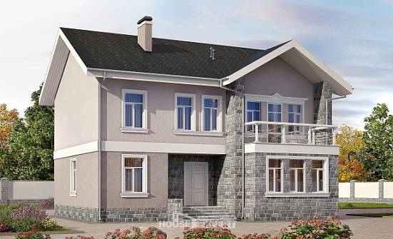 170-008-П Проект двухэтажного дома, уютный дом из керамзитобетонных блоков Скопин | Проекты домов от House Expert