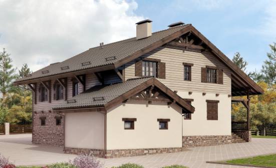 255-002-П Проект двухэтажного дома мансардой, гараж, просторный домик из бризолита Касимов | Проекты домов от House Expert