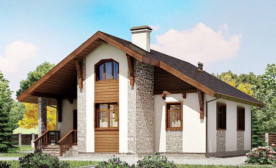 080-002-Л Проект одноэтажного дома, классический коттедж из бризолита Скопин | Проекты домов от House Expert