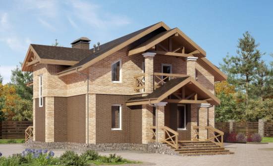160-014-П Проект двухэтажного дома, бюджетный загородный дом из поризованных блоков Касимов | Проекты домов от House Expert
