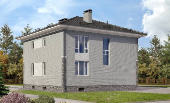 275-004-П Проект трехэтажного дома и гаражом, классический загородный дом из кирпича Рязань | Проекты домов от House Expert