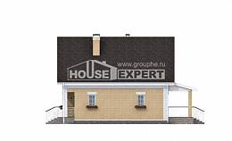 130-004-П Проект двухэтажного дома с мансардным этажом, бюджетный дом из теплоблока Скопин, House Expert
