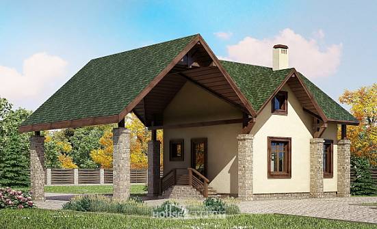 060-001-Л Проект двухэтажного дома мансардой и гаражом, маленький дом из теплоблока Скопин | Проекты домов от House Expert