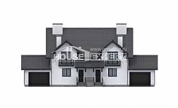 290-003-П Проект двухэтажного дома с мансардным этажом, огромный коттедж из керамзитобетонных блоков Скопин, House Expert