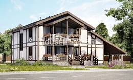 250-002-Л Проект двухэтажного дома с мансардным этажом и гаражом, уютный дом из кирпича Сасово, House Expert
