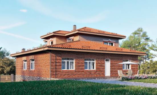 380-002-Л Проект трехэтажного дома, гараж, красивый дом из кирпича, Скопин