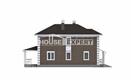 185-002-П Проект двухэтажного дома, бюджетный коттедж из поризованных блоков Скопин, House Expert