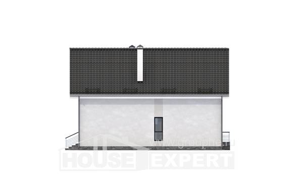 200-007-Л Проект двухэтажного дома с мансардой и гаражом, средний коттедж из пеноблока, Рязань