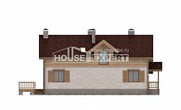 165-002-П Проект двухэтажного дома с мансардным этажом и гаражом, красивый домик из газосиликатных блоков Сасово, House Expert