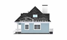 110-001-Л Проект двухэтажного дома мансардный этаж, экономичный дом из пеноблока Скопин, House Expert