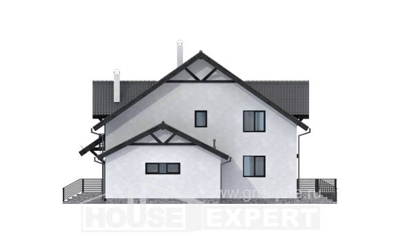 290-003-П Проект двухэтажного дома с мансардным этажом, классический загородный дом из керамзитобетонных блоков Скопин, House Expert