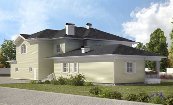 410-002-Л Проект двухэтажного дома, гараж, большой дом из арболита Касимов | Проекты домов от House Expert