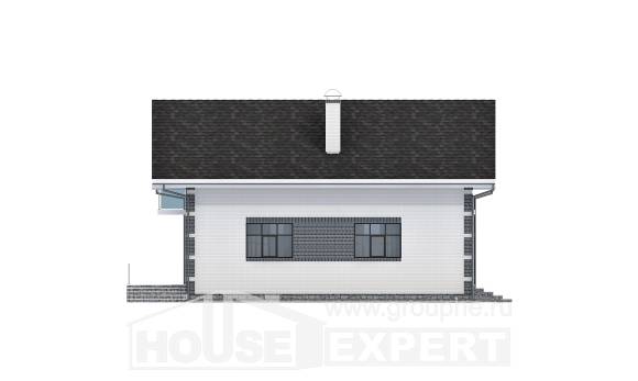 180-001-П Проект двухэтажного дома с мансардой, гараж, бюджетный домик из арболита, Рязань