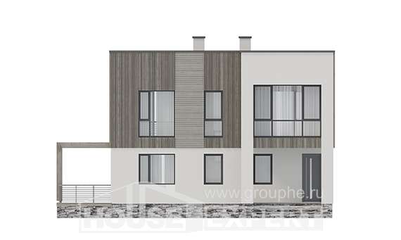 150-017-П Проект двухэтажного дома, компактный коттедж из бризолита, Рязань