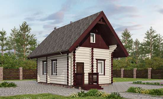 035-001-Л Проект бани из бревен Касимов | Проекты одноэтажных домов от House Expert