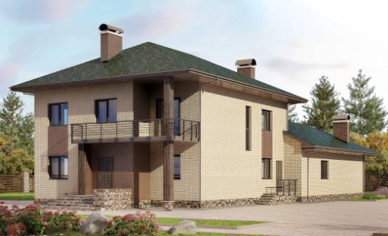 305-003-П Проект двухэтажного дома, красивый дом из бризолита Сасово | Проекты домов от House Expert