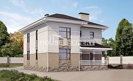 150-014-П Проект двухэтажного дома, небольшой домик из пеноблока, Касимов