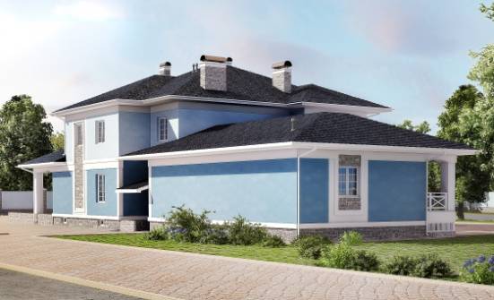 620-001-П Проект трехэтажного дома, гараж, классический дом из арболита, Касимов