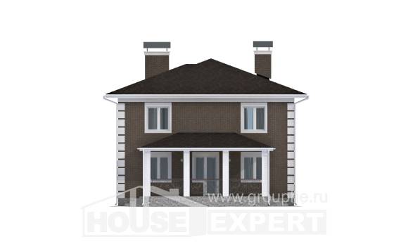 185-002-П Проект двухэтажного дома, красивый домик из газосиликатных блоков Рязань, House Expert
