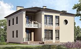 300-005-Л Проект двухэтажного дома, классический коттедж из кирпича, Скопин