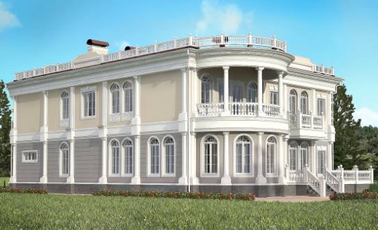 505-001-П Проект двухэтажного дома и гаражом, огромный загородный дом из газосиликатных блоков Касимов | Проекты домов от House Expert