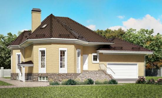 400-001-П Проект трехэтажного дома с мансардой, гараж, современный загородный дом из твинблока, Скопин