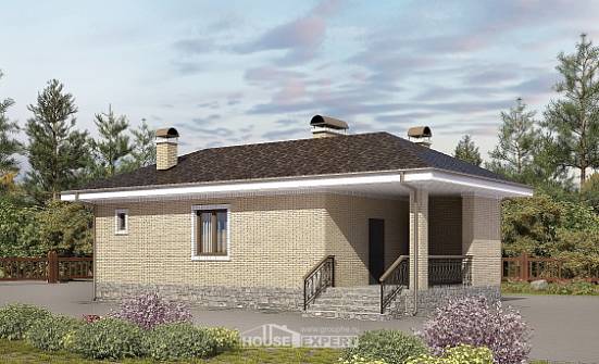 040-002-П Проект бани из бризолита Рязань | Проекты одноэтажных домов от House Expert