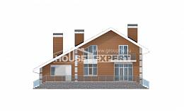 190-006-П Проект двухэтажного дома с мансардой и гаражом, простой коттедж из газосиликатных блоков, Сасово