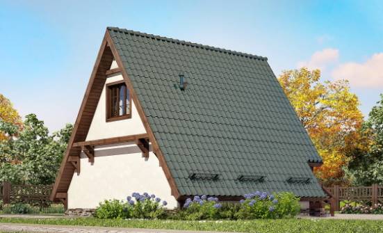 070-003-П Проект двухэтажного дома с мансардой, маленький коттедж из дерева, Сасово