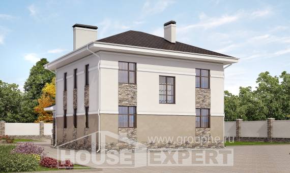 150-014-П Проект двухэтажного дома, красивый дом из газобетона Касимов, House Expert