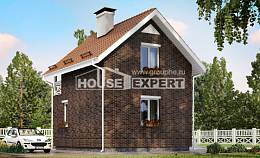 045-001-Л Проект двухэтажного дома с мансардой, красивый загородный дом из газосиликатных блоков Сасово, House Expert