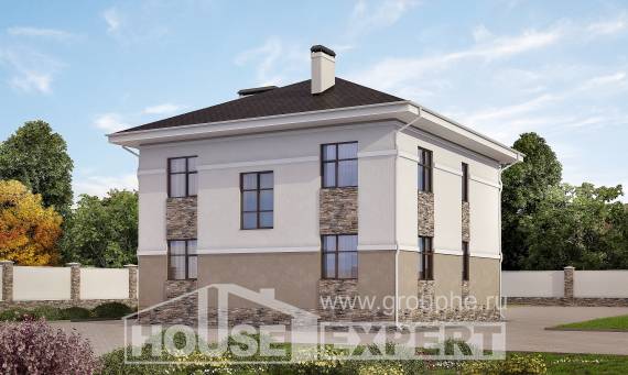 150-014-П Проект двухэтажного дома, небольшой загородный дом из газосиликатных блоков, Скопин