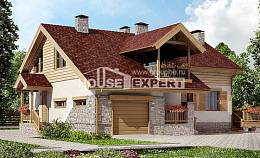 165-002-П Проект двухэтажного дома с мансардным этажом, гараж, красивый загородный дом из керамзитобетонных блоков Касимов, House Expert