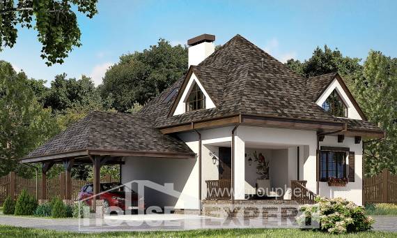 110-002-Л Проект двухэтажного дома с мансардой, гараж, современный загородный дом из пеноблока Рязань, House Expert