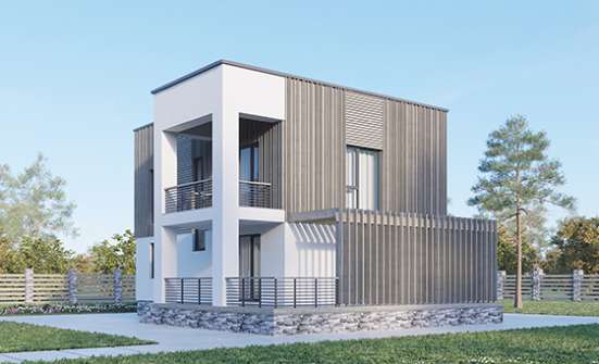 150-017-П Проект двухэтажного дома, экономичный загородный дом из керамзитобетонных блоков Рязань | Проекты домов от House Expert