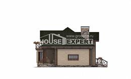 180-010-П Проект двухэтажного дома с мансардой, гараж, современный дом из пеноблока Касимов, House Expert