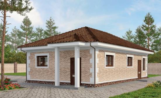 070-005-П Проект гаража из кирпича Рязань | Проекты одноэтажных домов от House Expert