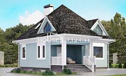 110-001-Л Проект двухэтажного дома с мансардным этажом, бюджетный коттедж из арболита Касимов, House Expert
