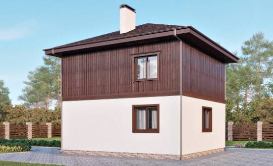 100-006-Л Проект двухэтажного дома, бюджетный домик из бризолита Скопин | Проекты домов от House Expert