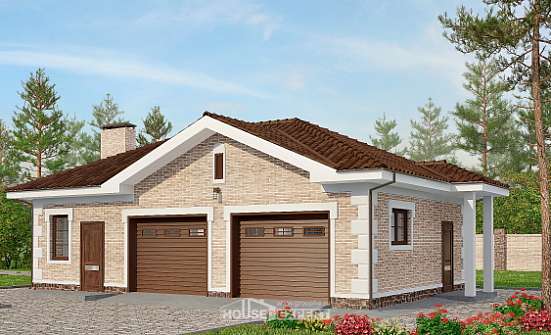 070-005-П Проект гаража из кирпича Рязань | Проекты домов от House Expert
