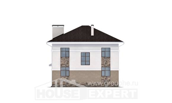 150-014-П Проект двухэтажного дома, бюджетный коттедж из блока Сасово, House Expert