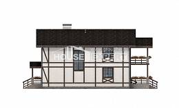 250-002-Л Проект двухэтажного дома мансардой и гаражом, красивый домик из кирпича Сасово, House Expert