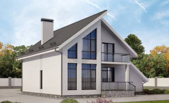 200-007-Л Проект двухэтажного дома с мансардой и гаражом, уютный домик из керамзитобетонных блоков, Скопин