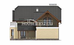 255-003-П Проект трехэтажного дома с мансардным этажом и гаражом, красивый загородный дом из поризованных блоков Рязань, House Expert