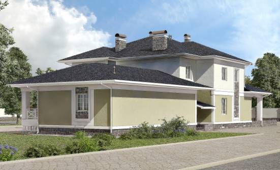 620-001-Л Проект трехэтажного дома и гаражом, уютный коттедж из пеноблока, Рязань