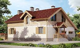 165-002-П Проект двухэтажного дома с мансардой и гаражом, экономичный дом из поризованных блоков Рязань, House Expert