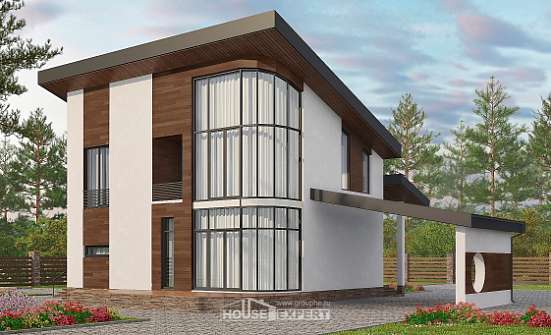 230-001-П Проект двухэтажного дома с мансардным этажом, красивый загородный дом из кирпича, Скопин